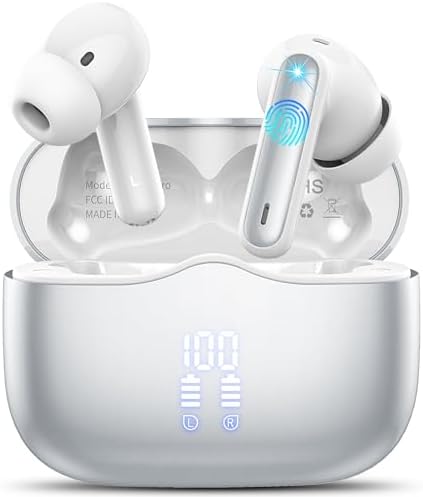 xinwld Bluetooth Kopfhörer, Kopfhörer Kabellos Bluetooth 5.3 In Ear Kopfhörer mit 4 ENC Noise Cancelling Mic, Kabellose Kopfhörer Tiefer Bass Wireless Earbuds 40Std, IP7 Wasserdich