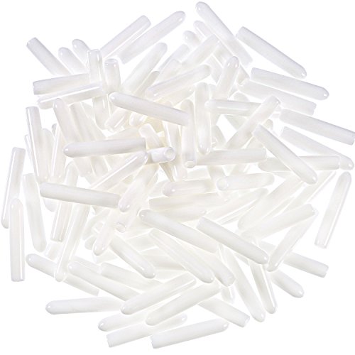 Jetec 100 Pieces Dishwasher Rack Tip Tine Cover Caps Prong Rack Caps Just Push on to Repair, 1/ 8 Inch/ 3 mm in Inner Diameter (White)
