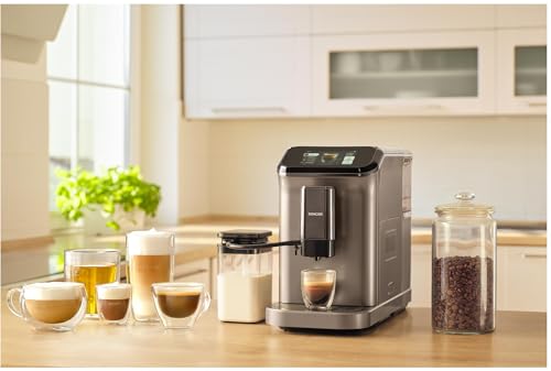 SENCOR Automatische Espresso- und Cappuccinomaschine mit WLAN, TFT-Display, 20 Bar, 1,5L Wassertank, 750ml Milchtank – Bild 4