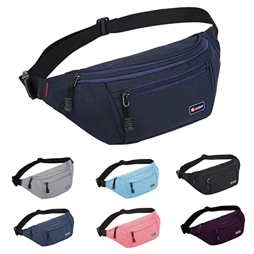 Fanny Packs for Men and Women, Water Resistant Sports Waist Pack Bag Hip Bum Bag for Travel Hiking Running