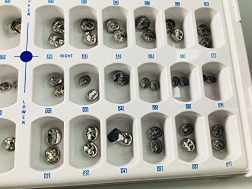 1 Box(96 pieces) Dental Stainless Steel Primary Molar Pediatric Kids Crown PMC Cavity Protect Children First Teeth