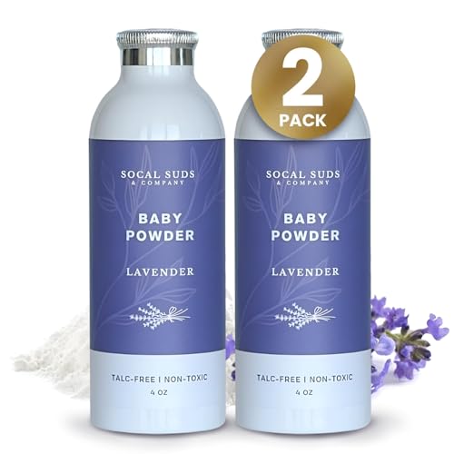SoCal Suds &amp; Company Natural Body Powder Talc-Free, Lavender, 4oz, 2-Packs