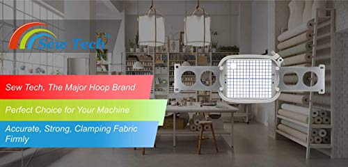 Image of Sew Tech Embroidery Hoop for Janome, 5x4.3in 126x110mm M2 Frame | Fits MB-7 MB-4S MB-4 Janome; Elna eXpressive 970 940 Embroidery Machine