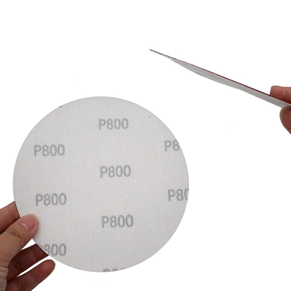 Discos de lijado de 150 mm Lijadora de discos de lija con gancho y bucle de 6 pulgadas Almohadillas de pulido abrasivas Grano 40-2000 para pintura de metal de madera Auto, 40,50PCS