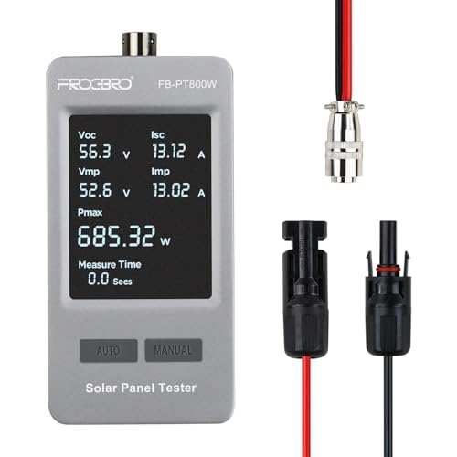 FrogBro 800W �\�[���[�p�l���e�X�^�[ ? �\�[���[�p�l���f�f�ƃf�[�^���͗p�̃X�}�[�gMPPT&HD OLED�f�B�X�v���C�t��PV�}���`���[�^�[