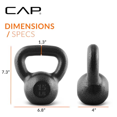Image of CAP Barbell Cast Iron Kettlebell - Singles and Sets, Multiple Weight Choices