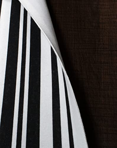 Purpleessences Stripe Table Runner – Black And White 100% Cotton Fused French Stripe Table Runner 14 X 108 Inch – Farmhouse Fall Table Runner #TOP5