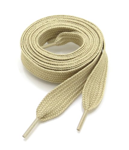 Image of BUCKLE CITY Thick Flat 3 /4 inch Wide Shoelaces Solid Color Strings for All Shoe Types - Chunky Fat Laces for Sneakers, Boots