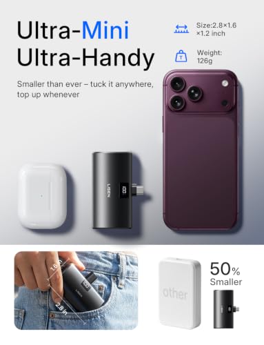 6800mAh 22.5W Lisen USB-C Capsule Mini Portable Charger - image 2