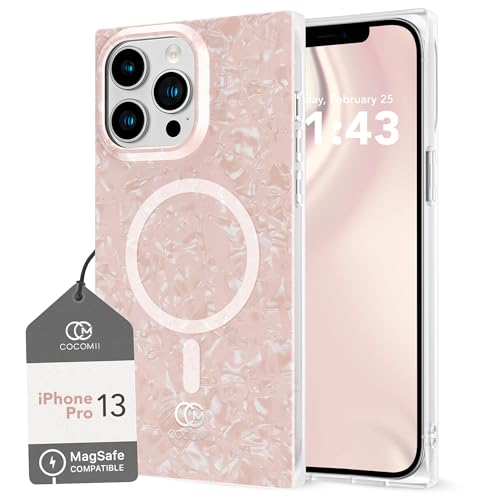 Coque rose pour iPhone 13 Pro mince et résistante avec MagSafe
