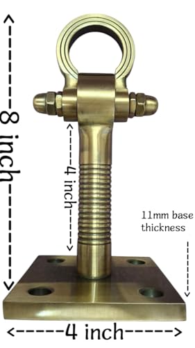 Image of Strong and Sturdy Heavy Duty HI-Grade Quality Bearing kada, Ceiling KADA Swing, Patio Antique Finish Brass 25MM Rod with Weight Capacity of 1000KG, (Pack of 2PCS) (8 INCH Antique Bearing KADA)