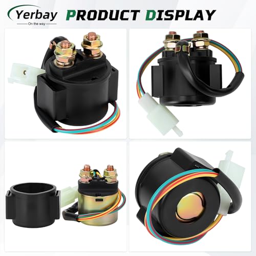 Yerbay Anlasser Starter Relais für ATV 4-Stroke GY6 Engine 50/100/125/150/200/250cc Dirt Bike Scooter Go Kart Dne Buggy Quad 4 Wheelers Pit Bike Moped Roketa SSR Taotao Sunl Coolster