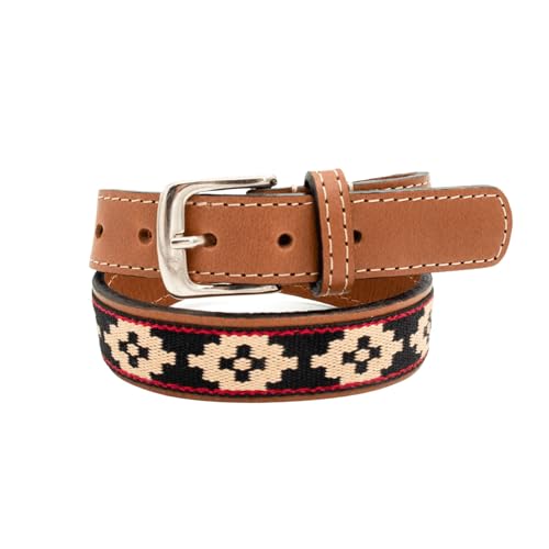 Handmade Woven Kids Polo Belt - Guarda Pampas Design, Crafted from Full Grain Leather