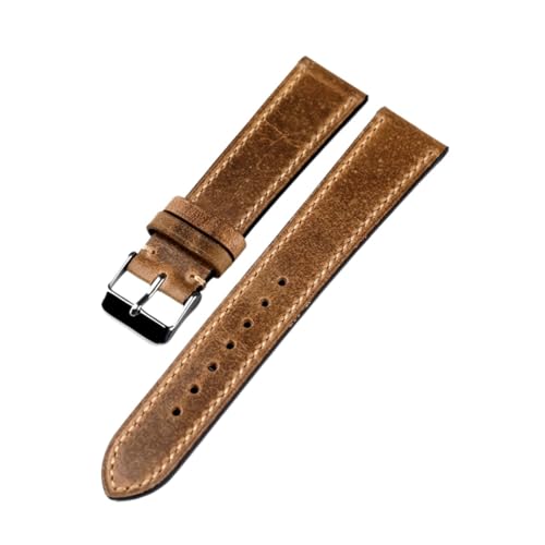 jfhffj ���U�[�E�H�b�`�o���h 18 19 20 21 22MM ���C�g�u���E���u���X���b�g�A���g���X�g���b�v�A�����Y�t�@�[�X�g���C���[(Silver buckle,20mm)