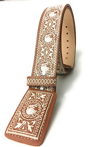 CINTO CHARRO BORDADO. WESTERN BELT. VAQUERO PITIADO (44)2