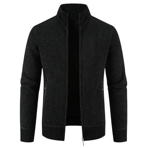 Cardigan en tricot thermique homme veste zippée contre le froid hivernal