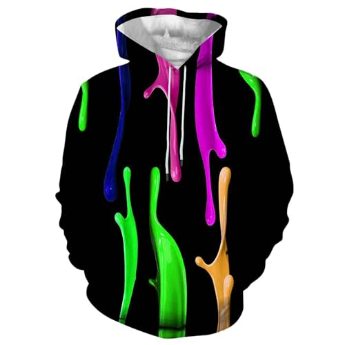 Cambkatl Men's Hoodies Fashion Graphic Long Sleeve Outdoor Pullovers 3D Printed Hooded Casual Sweatshirt with Pocket