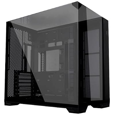 Lian Li O11 Vision Compact ATX Mid-Tower Gaming PC Case - Aluminium & Tempered Glass Black PC Case