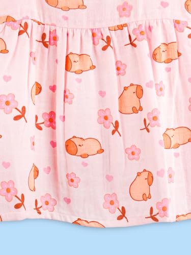Image of Kidbea Bamboo Cotton Baby Girl Dress, Sleeveless Casual Wear Girls Frock