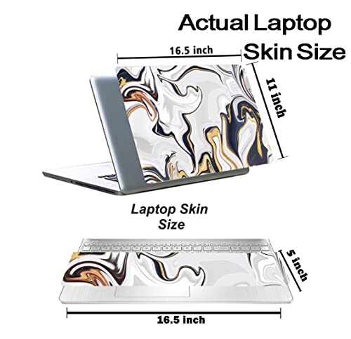 Image of Marbel D13 Top+Wrist Pad Vinyl Laptop Skin /Sticker /Cover for 17 to 17.3 Inches Laptops Laminated-Removable-HD Quality Compatible for Hp-Dell-Sony-Lenovo-Asus etc.(16.5x11 Inches)