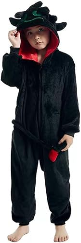 Miniatura 3 de Disfraz sin dientes, disfraz de tren de dragón de Navidad, disfraz de franela de felpa de invierno, pijamas de cosplay para niño