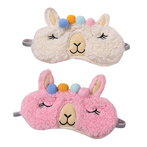 PACKOVE 2 Stück Cartoon Lama Augenmaske