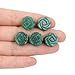 JOE FOREMAN 12Pcs 14mm Natural Green Aventurine Jade Stone Plant Rose Flower Double Side Hand Carved Gemstone Semi Precious Beads for Jewelry Making
