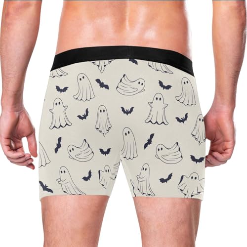 Men's Boxer Briefs Novelty Soft and Breathable with Fly Halloween Ghosts Bats Underwear for Men3