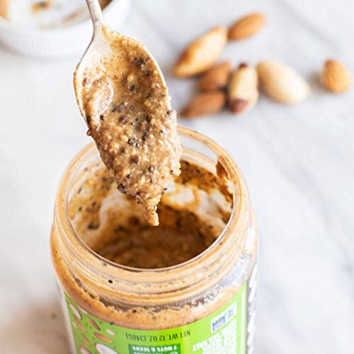Keto Nut Butter By Nuttzo | 7 Nuts & Seeds Blend, Keto-Friendly, Gluten-Free, Vegan, Kosher | 1G Sugar, 4G Protein, 2G Net Carbs | 12Oz Jar #TOP4