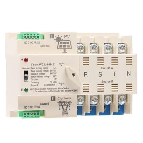 Commutateur de transfert automatique pour éviter les pannes de courant en système solaire PV 4P