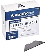Amazon.com: AccuTec Pro Steel Single Backed Edge Razor Utility Blades ...