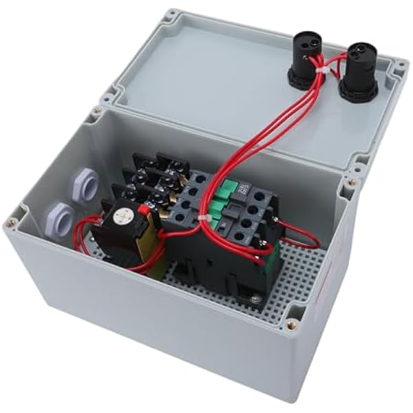 GOWENIC Magnetyczny Rozrusznik Silnika IP55 Wodoodporny 4KW 3-fazowy Przełącznik do Silnika Sprężarki Powietrza lub Pompy Wodnej Materiał Pa66