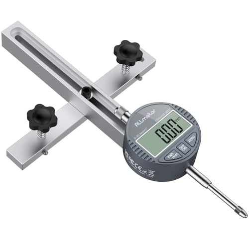 Table Saw Alignment Gauge with Digital Dial Indicator 3/4in Miter Slot