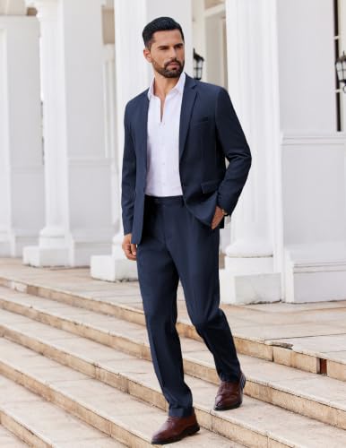 COOFANDY Men's Suits 2 Piece Classic Fit Casual Suits Sets Wedding Suits - Image 5