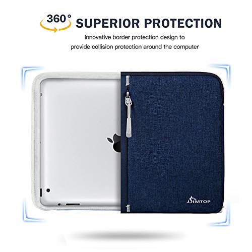Image of MOCA 360 Protection 10.5-11 Inch Tablet Sleeve Case Bag for iPad 10.2'' /Ipad Air 4 10.9 Inch /Ipad Pro / 9.7 inch Ipad, Surface Go /Surface Pro, Galaxy Tab 10.5 /Xiaomi Pad 5 (9.7-11 Inch, Navy)