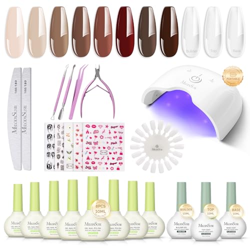 MelodySusie Gel Nail Kit with Cordless UV Lamp