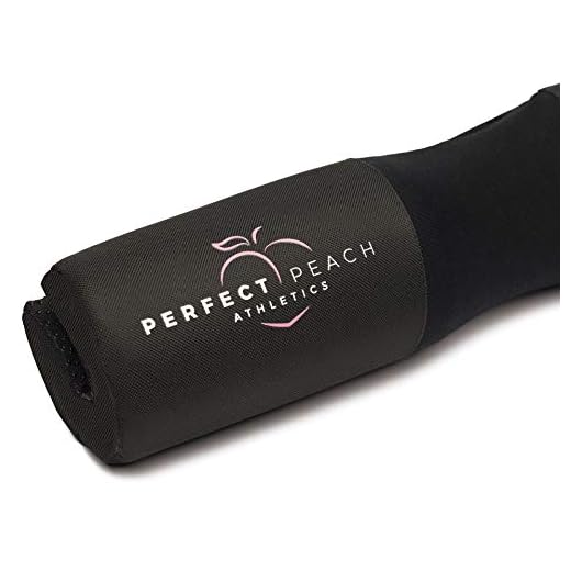 PERFECT PEACH ATHLETICS Squat Pad Barbell Pad - Hip Thruster Foam Squat Bar Neck Pad for Women Weight Lifting Equipment (Black)