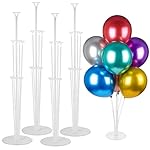 4 Sets Balloon Stand Kits, Balloon Sticks Holder with Base for Table Graduation Birthday Baby Shower Gender Reveal Party Decorations