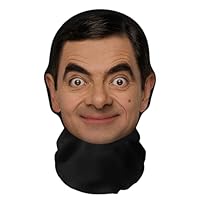 Aristo Solutions Realistische Mr. Bean 3D-Druck Vollgesichtsmaske – Atmungsaktiv, leicht & bequem, ideal für Cosplay, Partys, Halloween, Karnveal & Events Funny