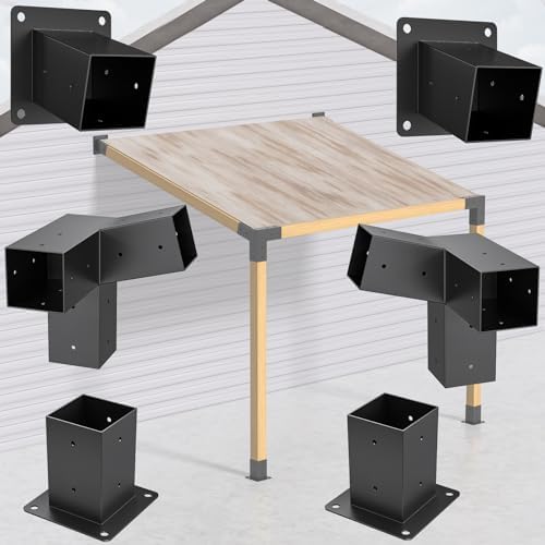 Amazon.com: Pergola Kit, 15° 3-Way Slanted Roof Pergola Bracket Set ...