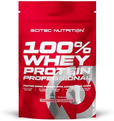 Scitec Nutrition 100% Whey Protein Professional, Zawiera dodatkowe aminokwasy i enzymy trawienneó, bez glutenu, 2.35 kg, Słony Karmel
