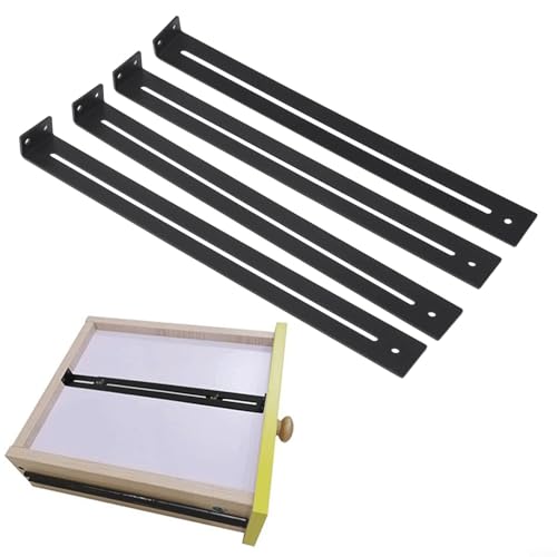 Lot de 2 supports de renfort de meubles réglables de 33 à 61 cm avec vis et écrous pour panneau de particules MDF