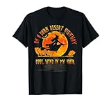 On The Dark Desert Highway Witch Riding Broom Night Hippies T-Shirt