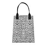 GESCHENK FÜR BESONDERE ANLÄSSE - Als aufmerksames Geschenk für viele Anlässe verbindet diese schwarz-weiße Snake Skin Lunch Carrier Eleganz mit Nützlichkeit und macht sie zu einem geschätzten Geschenk für Freunde und Lieben.