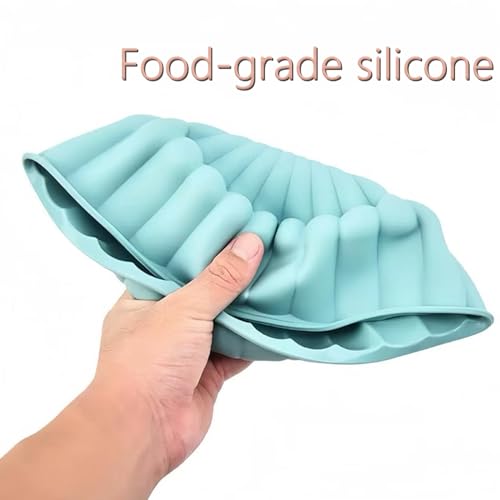 2PCS Charlotte Cake Mold, 8 Inch Silicone Charlotte Cake Pan, Nonstick Silicone Baking Molds, Baking Pastry Molds for Cake, Jello, Gelatin, Bread (Pink+Blue) - Image 4