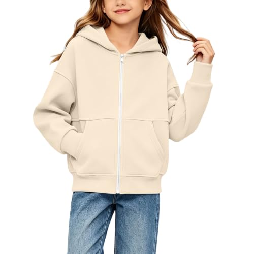 Hvyesh Kids Fleece Jacket Full Zip Casual Hooded Girls Jacket - image 2