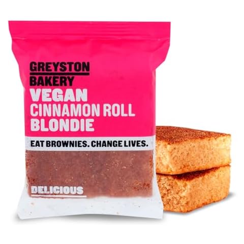 Greyston Bakery Cinnamon Roll Vegan Blondie - Gourmet Food Gift - Preservative Free Certified Kosher - 1 unit Individually Wrapped 2.5 oz Cover