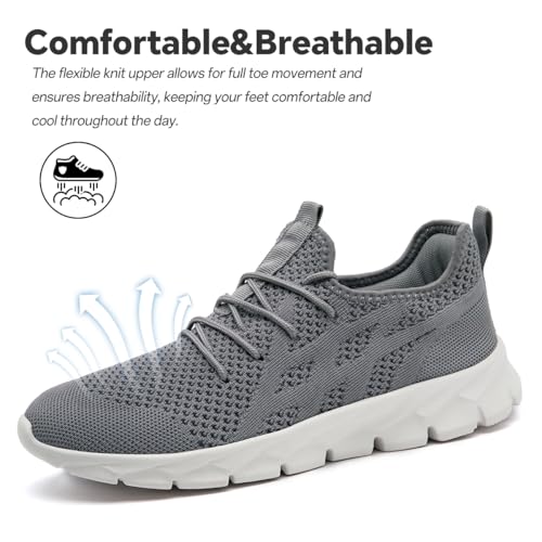 Image of Running Shoes for Men Gym Tennis Athletic Walking Shoes Non Slip Lightweight Breathable Sports Mesh Fashion Work Sneakers Casual Workout Trianer