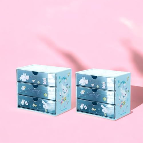 Caixa Organizadora Cinnamoroll com 3 Gavetas Sanrio Miniso