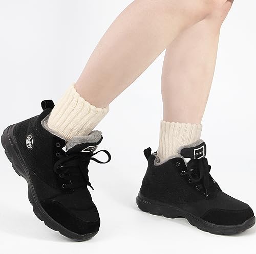 Image of BenSorts Women's Winter Boots Socks Thick Warm Cozy Crew Socks Solid Color Gifts